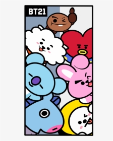 Image Of Bt21 Collage - Cartoon, HD Png Download, Free Download