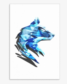 Geometric Wolf Artwork Canvas Art Print - Geometric Wolf, HD Png Download, Free Download