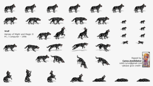 Pixel Art Wolf Animation Clipart Wolf Pixel Art Sprite - Wolf Pixel Art Animation, HD Png Download, Free Download