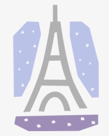 Vector Illustration Of Eiffel Tower On Champ De Mars - Illustration, HD Png Download, Free Download