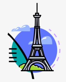 Vector Illustration Of Eiffel Tower On Champ De Mars - Champs De Mars Clipart, HD Png Download, Free Download