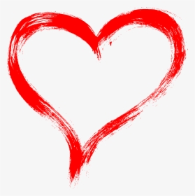 Red Heart Brush Stroke, HD Png Download, Free Download