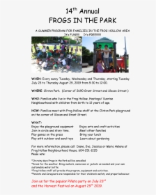 Frogs In The Park Flyer - Tree, HD Png Download, Free Download