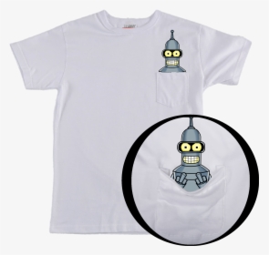 Bender Pull Down Pocket T-shirt - Pull Down Pocket Shirt, HD Png Download, Free Download