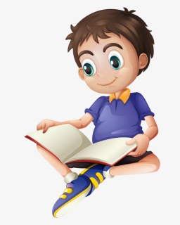 Transparent Cartoon Kids Png - Reading Cute Kid, Png Download, Free Download