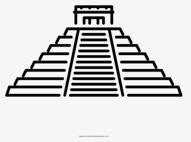 Mayan Pyramid Coloring Page - Mayan Pyramid Png, Transparent Png, Free Download