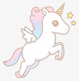 Unicorn Star Watercolor Cute Colorful Kawaii Handpainte - Cartoon, HD Png Download, Free Download