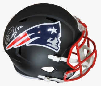 Devin Mccourty Autographed Patriots Flat Black Speed - Full Size Helmet New England Patriots Chrome, HD Png Download, Free Download