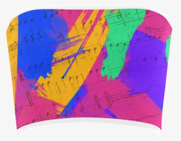 Groovy Paint Brush Strokes With Music Notes Bandeau - Paintbrush, HD Png Download, Free Download