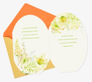 Watercolor Lily Flowers Blessings Easter Card , Png - Cd, Transparent Png, Free Download