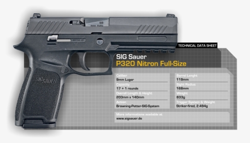 The Sig Sauer P320 Is A Semi-automatic Pistol Made - Sig Sauer P320 Nitron Full, HD Png Download, Free Download