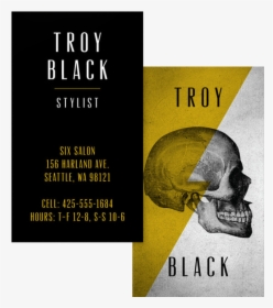 Edgy Stylist Business Card Template - Edgy Business Card Design, HD Png Download, Free Download