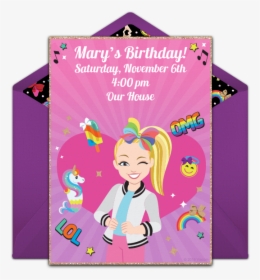 Jojo Siwa Free Invitation, HD Png Download, Free Download