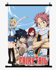 Anime Fairy Tail Group Wall Scroll 04"  Data-large - Salamander From Fairy Tail, HD Png Download, Free Download
