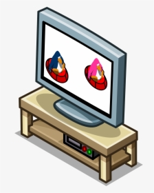 Club Penguin Wiki - Tv And On Stand Cartoon, HD Png Download, Free Download