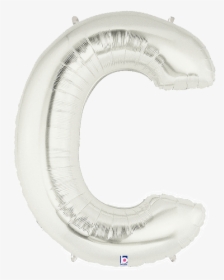 Silver Letter C Foil Letter Balloons - Balao Metalizado Letra C, HD Png Download, Free Download