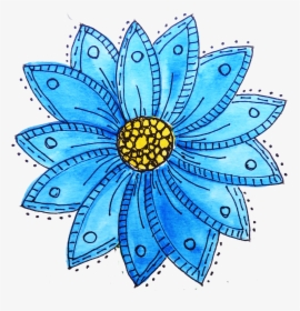 Doodle Ideas, Watercolour, Doodles, Pen And Wash, Watercolor - African Daisy, HD Png Download, Free Download