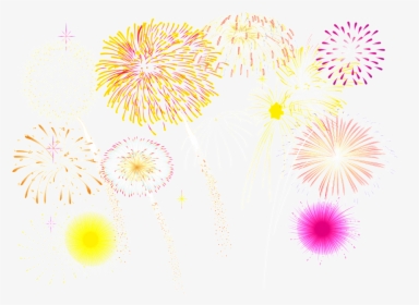 Various Colored Fireworks Transparent Decoratives In - Fireworks Vector Psd Free Download, HD Png Download, Free Download