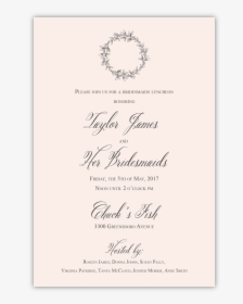 Wreath Bridesmaid Invitation"  Class="lazyload Lazyload - Calligraphy, HD Png Download, Free Download