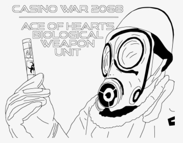 Biological Weapons Ace Of Heart Casino War Coloring - Biological Weapon Clipart, HD Png Download, Free Download