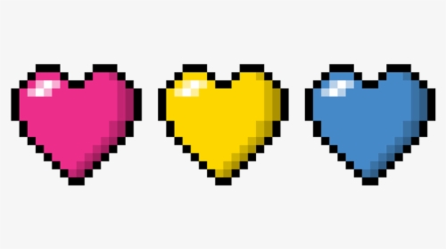 Large Texture Heart Filled With The Colors Of The Asexual - Transparent Pixel Hearts Png, Png Download, Free Download