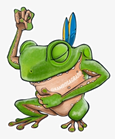 Kambo Sagrado Sticker - Kambo Frog Cartoon, HD Png Download, Free Download