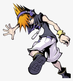 Sexy Anime Girl Art Render - World Ends With You Character Design, HD Png Download, Free Download