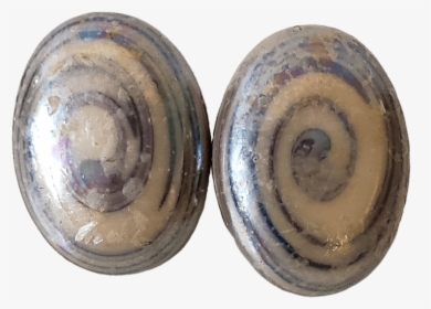Oval Iridescent Clip On Earrings - Earthenware, HD Png Download, Free Download