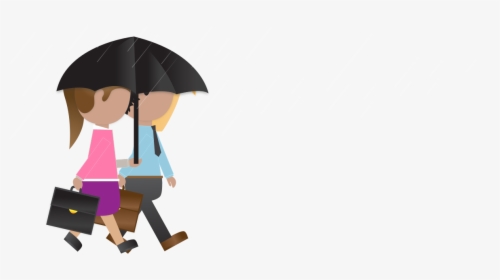 Cartoon Employee With Umbrella Png, Transparent Png, Free Download