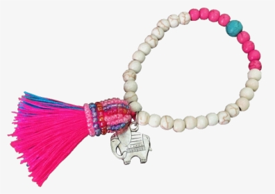 Super Cute Bracelet With Beaded Crown And Little Elephant - Bracelet, HD Png Download, Free Download