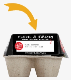 A Photo Of An Egg Carton With The See A Farm Buckskin - Label, HD Png Download, Free Download