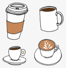 #coffee #coffeelover #coffeetime #png #sticker #overlay - Artsy Coffee Cup Drawing, Transparent Png, Free Download
