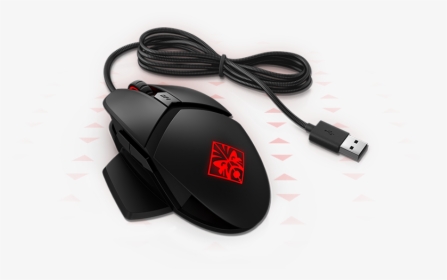Omen Reactor Mouse Top View And Cable - Hp Omen Reactor Gaming Mouse, HD Png Download, Free Download