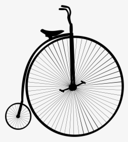 Wheel Clipart Silhouette - Penny Farthing Bike Silhouette, HD Png Download, Free Download