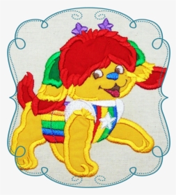 Rainbow Pup - Barney Embroidery Applique Design, HD Png Download, Free Download