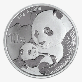 Chinese Silver Panda - Silbermünze China Panda 2019 Coloriert, HD Png Download, Free Download