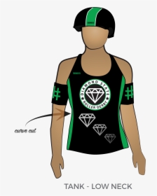 Transparent Cartoon Diamond Png - T Shirt Rose City Roller Derby, Png Download, Free Download