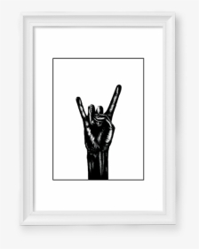 Image Of Rock On Hand - Picture Frame, HD Png Download, Free Download