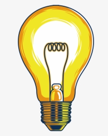 Incandescent Light Bulb Lamp Clip Art - Lamp Light Bulb Cartoon, HD Png Download, Free Download