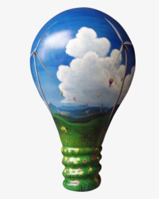 Painted Light Bulbs And Gourds Png - Hot Air Balloon, Transparent Png, Free Download