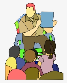 Storytelling Storybook School Free Photo - Man Reading To Kids Clipart, HD Png Download, Free Download