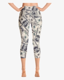 100 Dollar Bill Yoga Capri Leggings - Nightwear, HD Png Download, Free Download