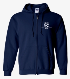 Zip Up Hooded Sweatshirt Free Personalization Today - Gildan 18500 Hoodie Navy, HD Png Download, Free Download