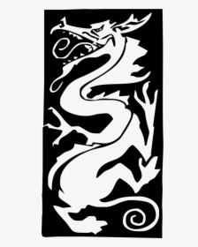 Computer Icons Chinese Dragon Black And White Visual - Illustration, HD Png Download, Free Download