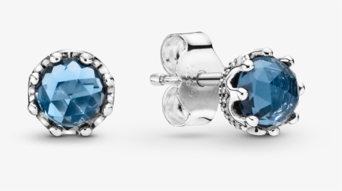 Blue Sparkling Crown Stud Earrings - Sparkling Crown Blue Pandora, HD Png Download, Free Download