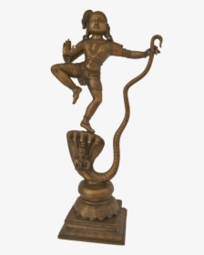 Panchaloha Krishna Dancing On The Head Of Kaliya Statue, - Bronze Sculpture, HD Png Download, Free Download