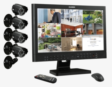 Security And Surveillance Camera System With 23 Inch - กล้อง วงจรปิด บ่อ กุ้ง, HD Png Download, Free Download