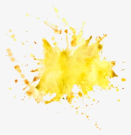 Ftestickers Watercolor Brushstroke Splatter Yellow - Color, HD Png Download, Free Download