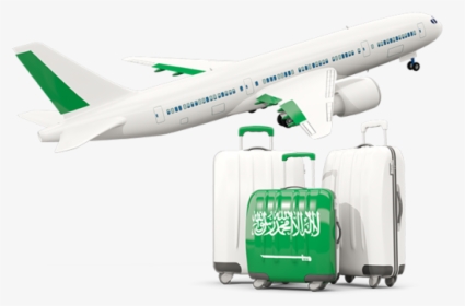 Luggage With Airplane - Indian Flag Airplane Png, Transparent Png, Free Download
