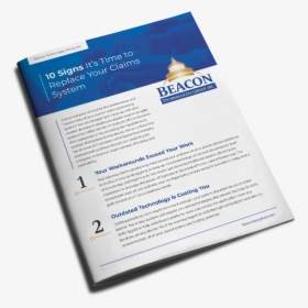 10 Signs It"s Time To Replace Your Claims System Brochure - Brochure, HD Png Download, Free Download